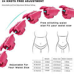 Weighted Hula Hoop - 24 Knots Detachable Knots & Size Adjustable