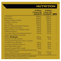 Alpha Neon Darkside Onslaught ULTIMA 420g Ingredients gym supplements