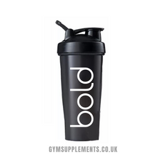 BOLD Nutrition Protein Mixer Shaker Black Cup Mesh Ball Gym Supplements