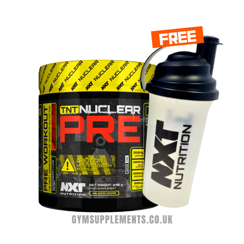 NXT Nutrition TNT Nuclear Pre Workout Pre 240g + FREE SHAKER