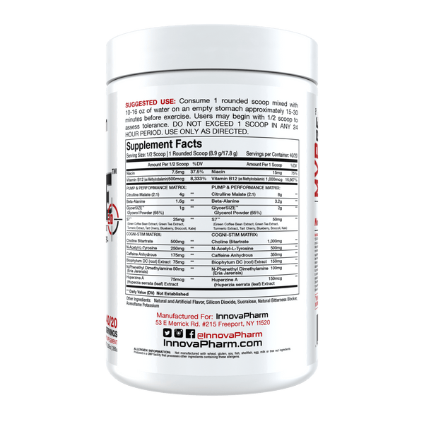 Innovapharm MVPRE 2.0 PreWorkout 356g GymSupplements.co.uk