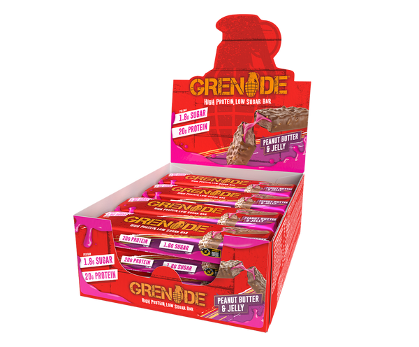 Carb Killa Protein Bar - Peanut Butter & Jelly - Grenade - 12x Bars