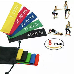 Set of 5 Resistance Loop Bands - Supplements-Direct.co.uk