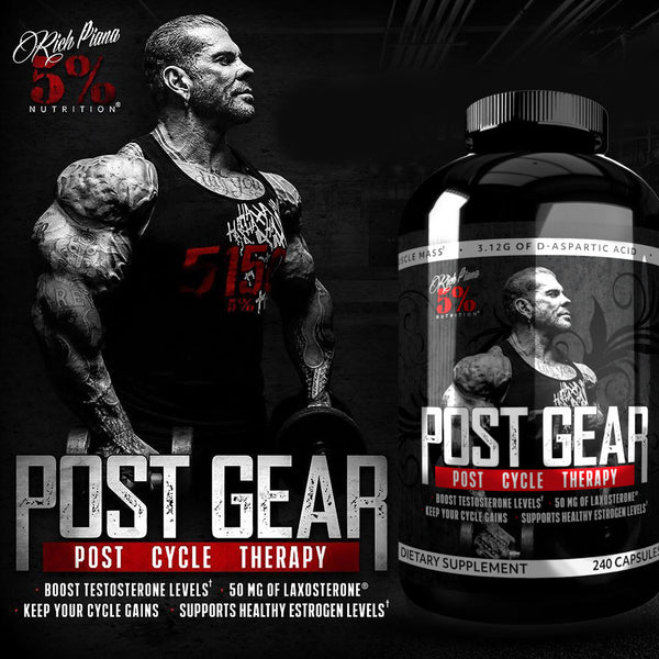 5 nutrition post gear Rich Piana 5% Nutrition Post Gear PCT - 240 Capsules