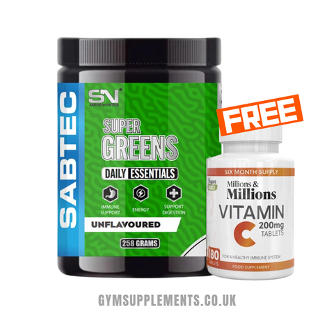 Sabtec Nutrition Super Greens + FREE Vitamin C 200mg