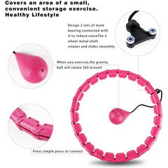 Weighted Hula Hoop - 24 Knots Detachable Knots & Size Adjustable