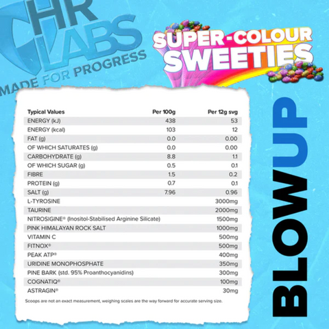 HR Labs Blow Up Stim Free Preworkout 240g
