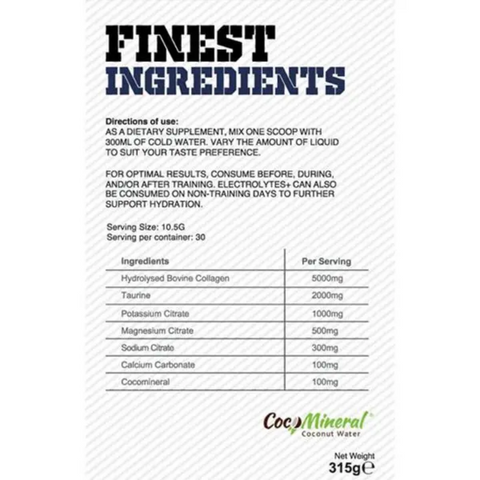 gas mark 10 hydro collagen nutritional information