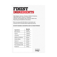 gas mark 10 no games stim only preworkout nutritional information