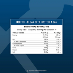 Applied Nutrition Beef XP - 1.8kg + FREE APPLIED SHAKER