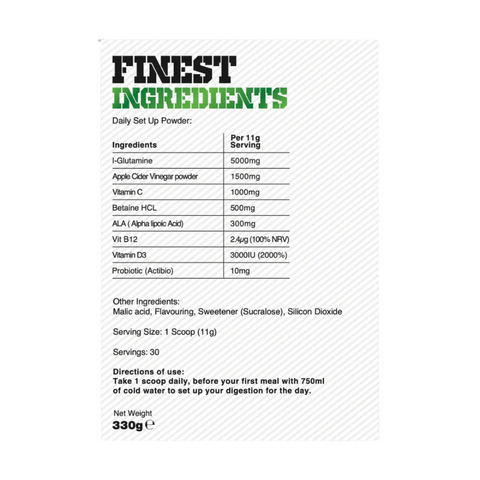 Gas Mark 10 lfg daily set up powder pineapple coconut nutritional information