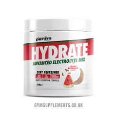 PER4M Hydrate Advanced Electrolyte Mix in Coconut Watermelon Flavour, 30 servings tub
