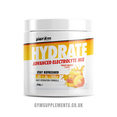 PER4M Hydrate Advanced Electrolyte Mix in peach sweets Flavour, 30 servings tub