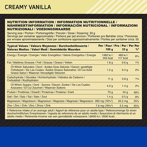 Optimum Nutrition Gold Standard 100% Casein 1.82kg