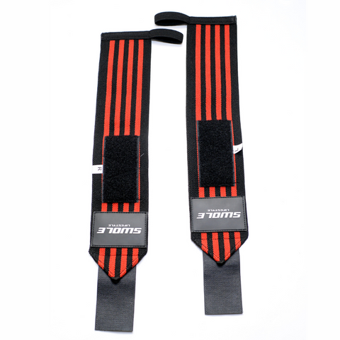 SWOLE Lifestyle Premium Wrist Wraps - Black/ Red