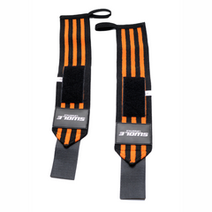 SWOLE Lifestyle Premium Wrist Wraps - Black/ Orange