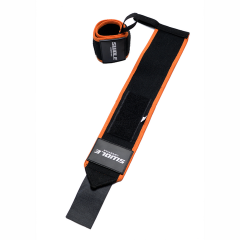 SWOLE Lifestyle Premium Wrist Wraps - Black/ Orange