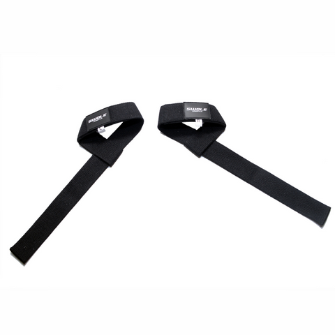 Swole Lifestyle Premium Padded Lifting Straps - Black/ Black