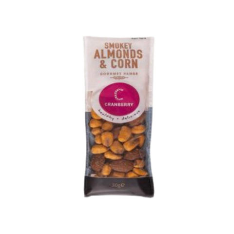 Cranberry- Fruit & Nut Snack Mixes - Smoked Almonds & Corn - Gymsupplements.co.uk