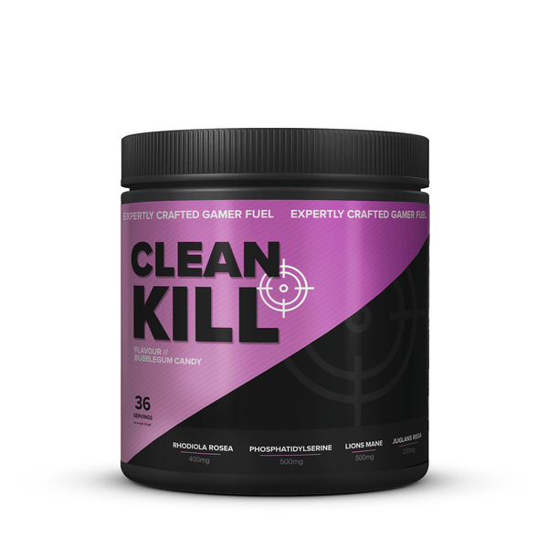 Strom Sports Nutrition Gaming Clean Kill 300g - Bubblegum Candy - Gymsupplements.co.uk