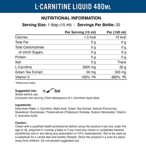Applied Nutrition Carnitine 3000mg, gymsupplements.co.uk