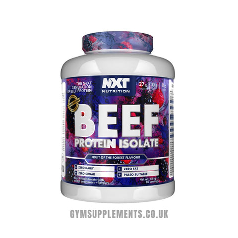 NXT Nutrition Beef Protein Isolate 1.8kg 60 servings Fruit of the Forest