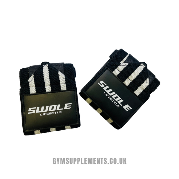 SWOLE Lifestyle Premium Wrist Wraps - Black/ Yellow