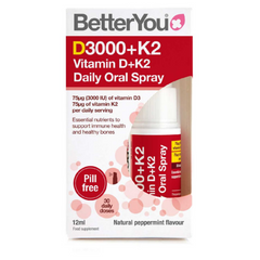 BetterYou DLux+ Vitamin D+K2 Daily Oral Spray - 12 ml - Gymsupplements.co.uk