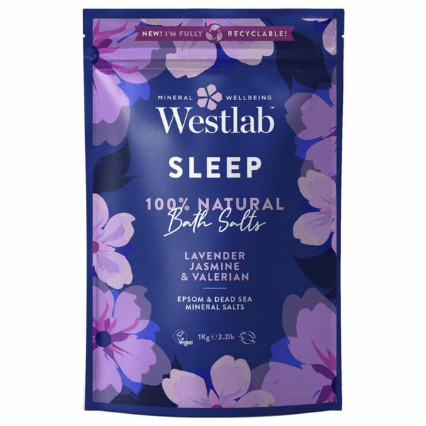 Westlab Sleep Epsom Bath Salts with Lavender 1kg - Gymsupplements.co.uk