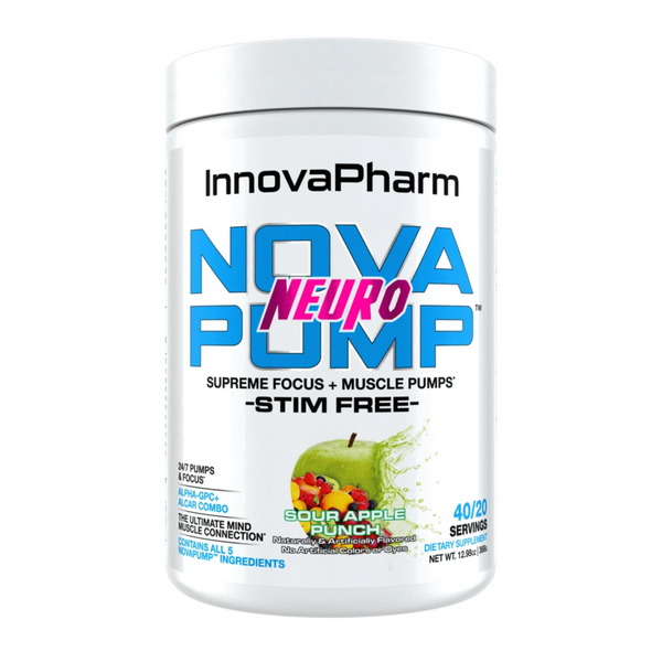 InnovaPharm NovaPump Neuro Sour Apple Punch Flavour 368g - Gymsupplements.co.uk