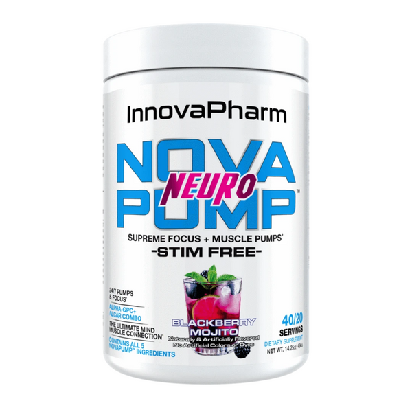 InnovaPharm NovaPump Neuro Blackberry Mojito Flavour 368g - Gymsupplements.co.uk