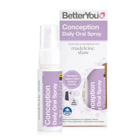 BetterYou  Conception Daily Oral Spray, Natural Pomegranate & Raspberry - 25 ml - Gymsupplements.co.uk