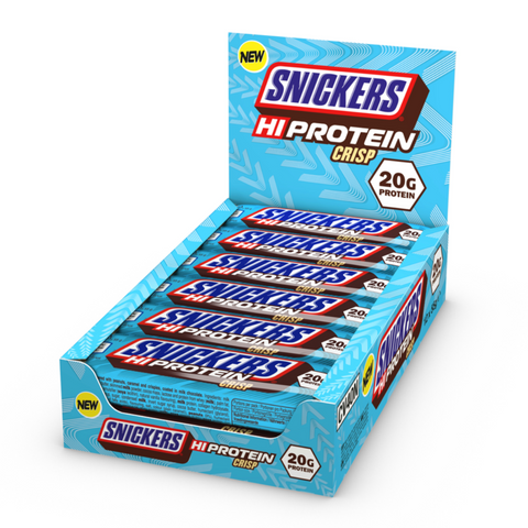 Snickers Hi-Protein Crisp Bars (12 Bars) - Gymsupplements.co.uk