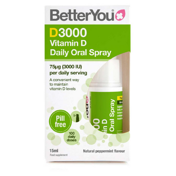BetterYou  D3000 Daily Vitamin D Oral Spray - 15 ml - Gymsupplements.co.uk