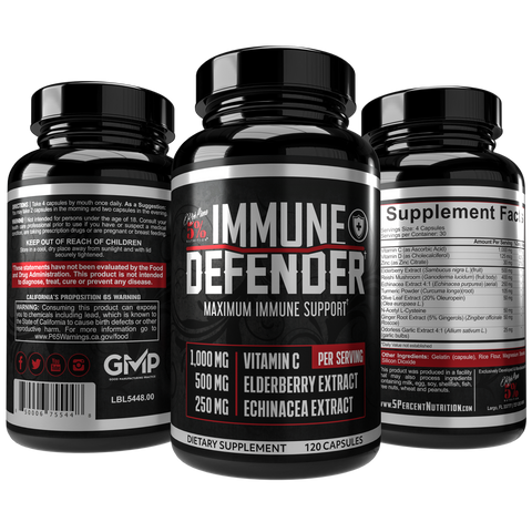 Rich Piana 5% Nutrition Immune Defender - 120 Caps - Gymsupplements.co.uk