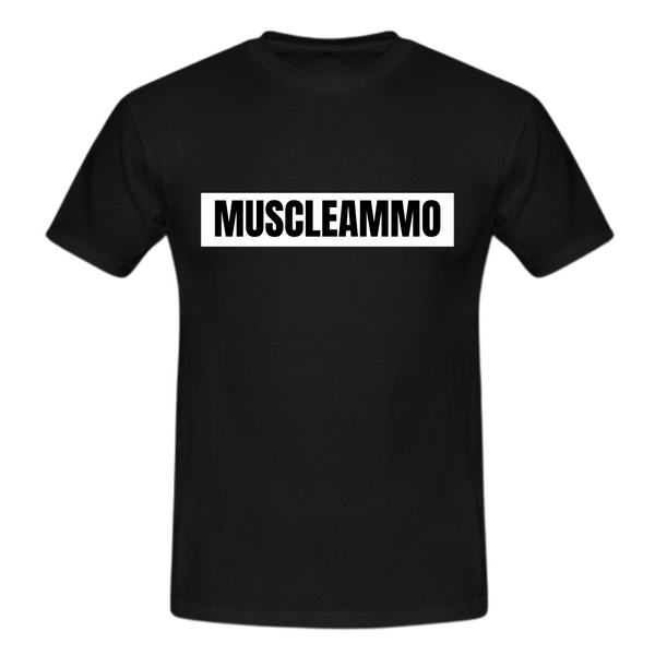 MuscleAmmo Muscle Fit T-Shirt - Black - GymSupplements.co.uk