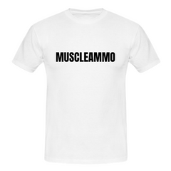 MuscleAmmo Muscle Fit T-Shirt v2 - White - GymSupplements.co.uk