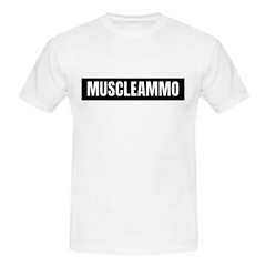 MuscleAmmo Muscle Fit T-Shirt - White - GymSupplements.co.uk