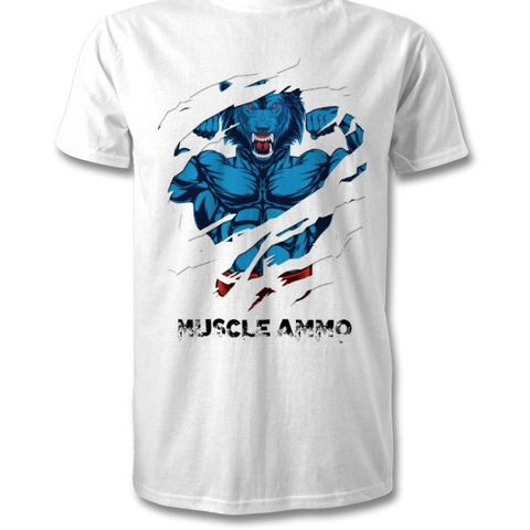 Muscle Ammo T-Shirt - White - GymSupplements.co.uk