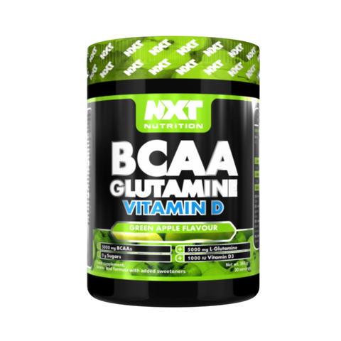 NXT-Nutrition-BCAA-Glutamine-Vit-D-30-Servings-Green-Apple