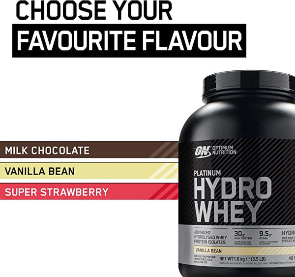 OPTIMUM NUTRITION PLATINUM HYDROWHEY 1.6KG – Flavours