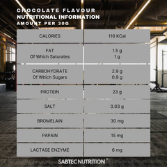 Sabtec Nutrition Whey Protein with Enzymes - Double Chocolate