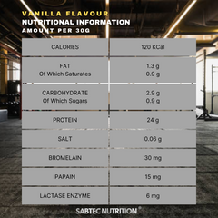 Sabtec Nutrition Whey Protein with Enzymes - Vanilla