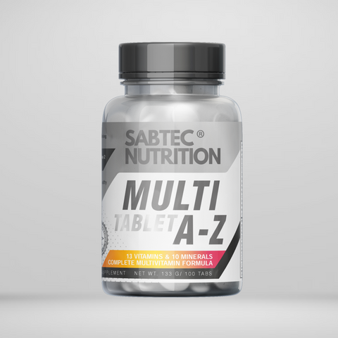 Sabtec Nutrition A-Z Multi-vitamin & Minerals - 100 Tablets - Gymsupplements.co.uk