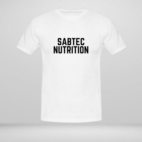 Sabtec Nutrition T-shirt - White - Gymsupplements.co.uk