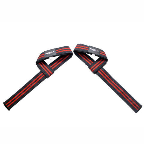 Swole-Lifestyle-Premium-Padded-Lifting-Straps-Black/Red