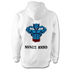 Muscle Ammo Classic Hoody - White - GymSupplements.co.uk
