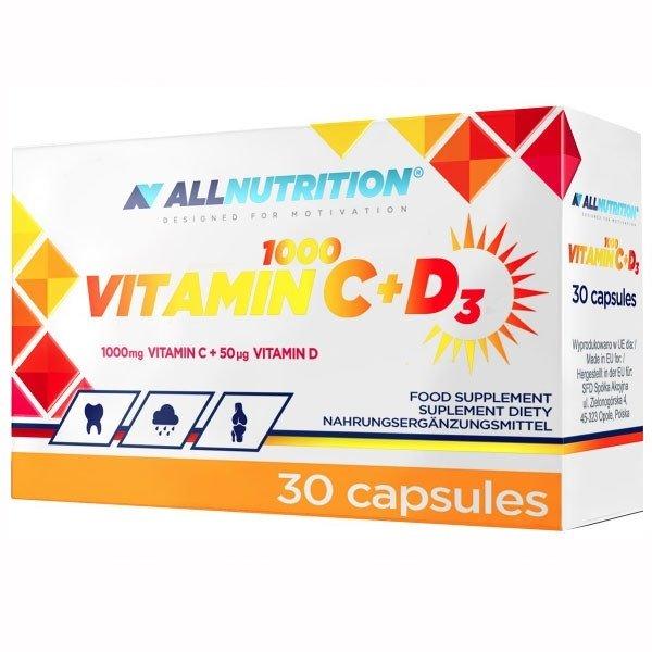 ALLNUTRITION VITAMIN C 1000 + D3 30 CAPS - Supplements-Direct.co.uk