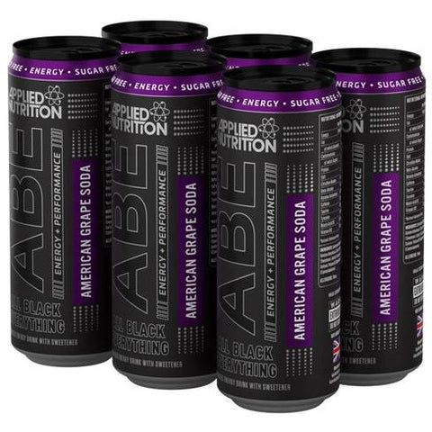 ABE - Energy + Performance 6x330ml Cans - American Grape Soda - GymSupplements.co.uk