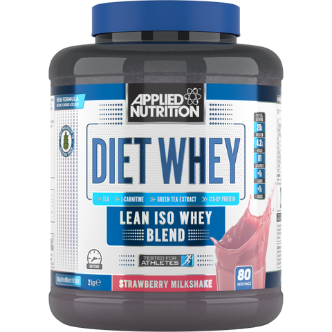 Applied Nutrition Diet Whey 2kg Strawberry Milkshake, Applied Diet Whey strawberry flavour, Applied Diet whey protein, gymsupplements.co.uk 
